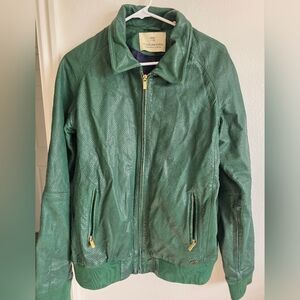 Scotch & Soda Green Leather Jacket